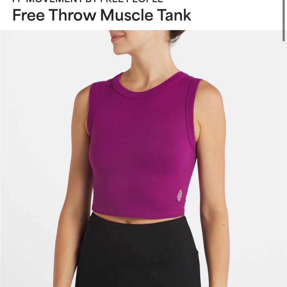FP Movement Free Throw Muscle Tank in Purple NWOT size XS/S